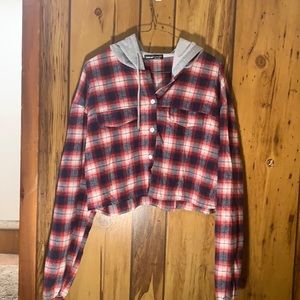 SHEIN FLANNEL HOODIE